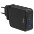Зарядний пристрій 2xUSB-C PD 65W, USB QC 3.0, чорний Media-Tech (MT6252)