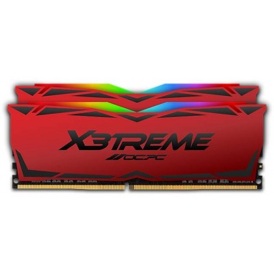 Пам'ять DDR4 16Gb 3600MHz (2*8Gb) OCPC X3 RGB Red, Kit (MMX3A2K16GD436C18RE)