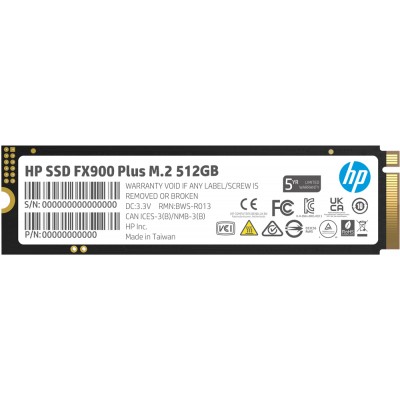 SSD 512GB HP FX900 Plus M.2 2280 PCI Ex Gen4 x4 3D NAND, Retail (7F616AA#)