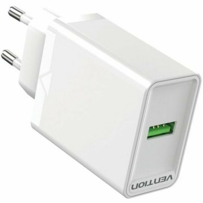 Зарядний пристрій 1xUSB 18W (USB-A) QC3.0 білий Vention (FABW0-EU)