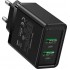 Зарядний пристрій 2xUSB 36W (USB-Ax2) QC3.0 чорний Vention (FBAB0-EU)