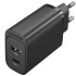 Зарядний пристрій 2xUSB 38W (USB-C+USB-A) PD+QC3.0 чорний Vention (FBIB0-EU)