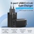 Зарядний пристрій 3xUSB 65W (USB-Cx2+USB-A) PD3.0+QC4.0 чорний Vention (FEDB0-EU)