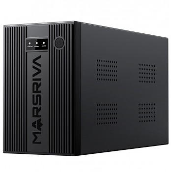 ДБЖ Marsriva MR-UF2000, 2000ВА/1200Вт, Line-Interactive, LED version, 2хSchuko, 2*12V/9Ah, metal