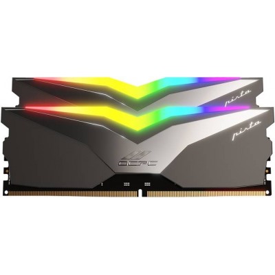 Пам'ять DDR5 64Gb 6000MHz (2*32Gb) OCPC PISTA RGB C40 Titan, Retail Kit (MMPT2K64GD560C40T)