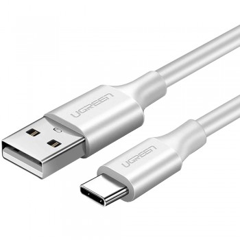 Дата кабель USB 2.0 AM to USB-C 0.5m 3.0A (18W) Nickel Plating US287 White Ugreen (60120)