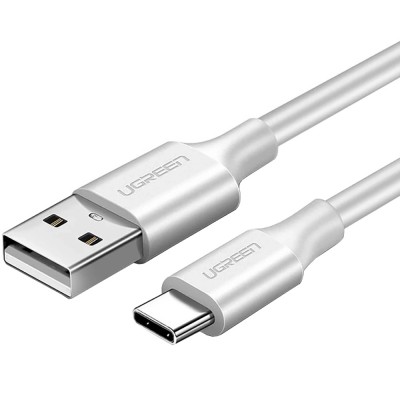 Дата кабель USB 2.0 AM to USB-C 0.5m 3.0A (18W) Nickel Plating US287 White Ugreen (60120)