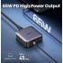 Зарядний пристрій 4xUSB 65W (2хUSB-C+2xUSB-A) Gan CD327 Ugreen (90747)