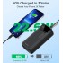 УМБ Choetech 30000mAh, 22,5W PD QC3.0, USB-C In/out, 2xUSB-A Li-pol чорна