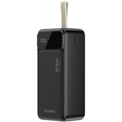 УМБ Choetech PD 50000mAh, 65W USB-C In/out, USB-A Li-pol чорна