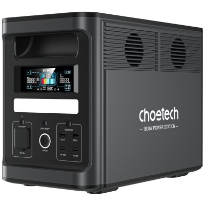 Зарядна станція Choetech BS065 1800Вт (1536Вт/г) AC,LiFePo4,MPPT, UPS, USB-C PD100 Вт