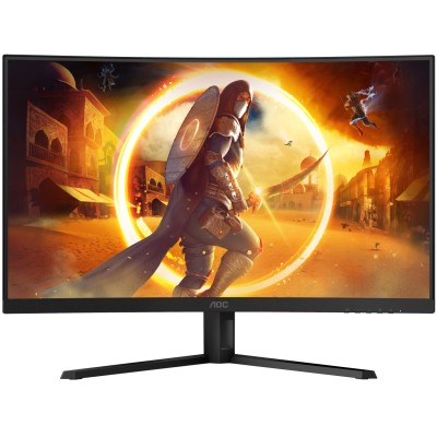 Монітор 31.5" AOC CQ32G4VE, VA, QHD, 180Гц, 0,5 мс, вигнутий, 2хHDMI, DP, чорно-сірий