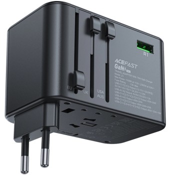 Зарядний пристрій 5xUSB 75W (3xUSB-C + 2xUSB-A) Gan Z1 Fast Charger Acefast (6974316282495)