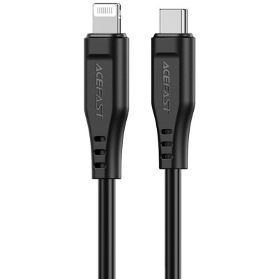 Дата кабель USB-C to Lightning 1.2m 3.0A TPE C3-01 Black Acefast (6974316280804)