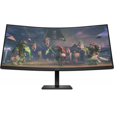 Монітор 34" HP OMEN 34c, WQHD VA, вигнутий, 165Hz, 1ms, HDMI, DP, HAS, колонки, чорний, 2y.w