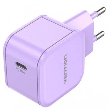 Зарядний пристрій 1xUSB-C 20W PD3.0/QC3.0 Purple Vention (FEJV0-EU)