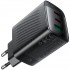 Зарядний пристрій 3xUSB 67W (2xUSB-C+USB-C) Gan A108 Fast Charger Black Acefast (6974316284048)