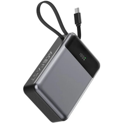 УМБ Acefast 20000mAh 65W PD,QC3.0 USB-A+USB-C In/Out,build-in cable M21 Black-Gray