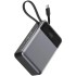 УМБ Acefast 20000mAh 65W PD,QC3.0 USB-A+USB-C In/Out,build-in cable M21 Black-Gray