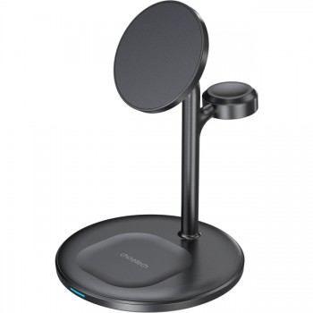 Зарядний пристрій 15W 3-in-1 Magnetic Wireless Fast Charger black Choetech (T585-F-101-CCBK)