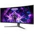 Монітор 34" AOC AG346UCD, QD-OLED, 175Гц, 0,03мс, вигнутий, HDMIx2, DP, USB-hub, HAS, чорно-сірий