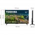 Телевізор 65 Toshiba 65UA2363DG UHD/LED/T2/Android 11/2 x 12W/Dolby Digital/HDMI/Wi-Fi/VESA 400 x 200 M4/Bl ( 65UA2363DG )