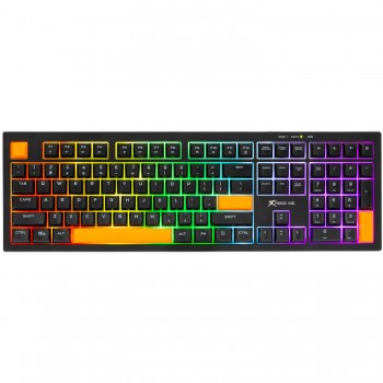 Клавіатура ігрова мембранна XTRIKE ME KB-512 UA 108кл. Silent switch LED підсвітка, USB, чорна