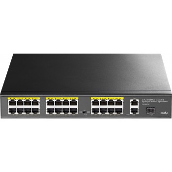 Комутатор Cudy FS1026PS1, 24 порт10/100M PoE+ Switch with 2 Gigabit Port+ 1SFP 300W