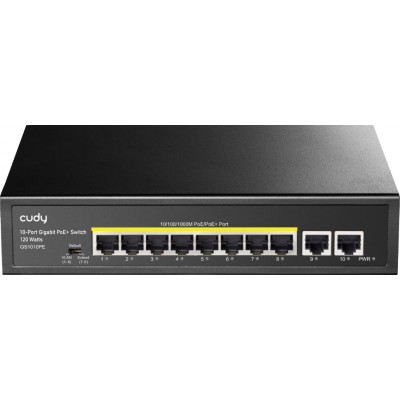 Комутатор Cudy GS1010PE, 8-Port Gigabit PoE+ Switch with 2 Gigabit Uplink Ports 120W