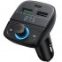 Автозарядка 3xUSB 31,5W (USB-C+2xUSB-A) BT Transmitter + TF Чорна (CD229) UGREEN