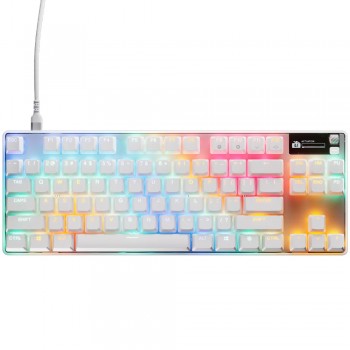 Клавіатура ігрова SteelSeries Apex Pro TKL Gen 3 UA HyperMagnetic, OmniPoint 3.0, OLED, White