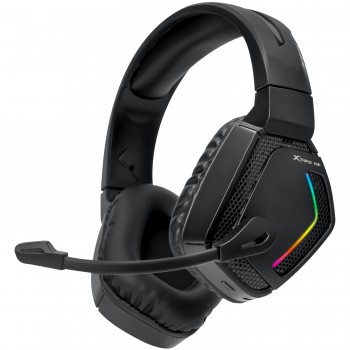 Ігрова гарнітура XTRIKE ME GH-512W XBOX/PS/PC, бездротова+ 2.4G+3,5мм, 7 режимів RGB, чорна