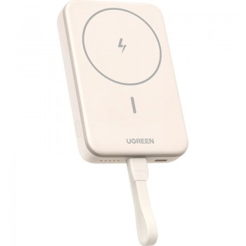 УМБ Ugreen Magnetic Wireless 10000 mAh 20W Build-in USB-C Cable (PB760) білий
