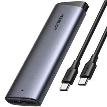 Зовнішня кишеня Ugreen CM767 USB 3.2 Gen 2 M.2 NVMe 10 Гбіт/с Сіра