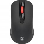 Мишка Defender Nexus MS-195 бездротова, 4 кн. до 1600 dpi, безшумна, чорна