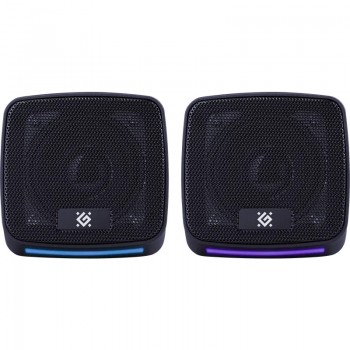 Акустична система 2.0 Defender J3, 6Вт, підсвітка, USB, чорна