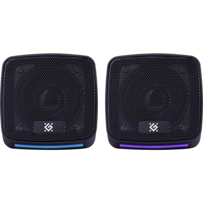 Акустична система 2.0 Defender J3, 6Вт, підсвітка, USB, чорна
