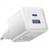 Зарядний пристрій 2xUSB 30W (USB-A/USB-C) + USB-C cable М-М White Vention (TZ-FEQW0-EU-01)