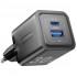 Зарядний пристрій 2xUSB 30W (USB-A/USB-C) + USB-C cable М-М Black Vention (TZ-FEQB0-EU-01)