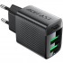 Зарядний пристрій 2xUSB 12W (USB-Ax2) A86 Black Acefast (6974316283270)