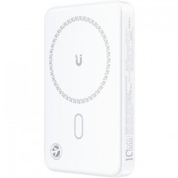 УМБ Acefast Magnetic Wireless 10000mAh 20W PD,QC 3.0, QI 15W, ультра тонкий, M26 White