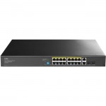 Комутатор Cudy GS1018PS2, 16-Port Gigabit PoE+ Switch with 2 Uplink Gigabit Ports and 2 Gigabit SFP