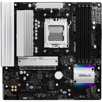 Материнська плата ASRock A620AM PRO RS (AM5/A620A, 4*DDR5, PCIex16, DP/HDMI, 2xSATA, 3xM.2, 2.5GLan, 8ch, mATX)