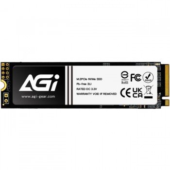 SSD 2Tb AGI AI298 M.2 2280 PCIe Gen 3x4 NVMe 1.3 3D NAND, Retail (AGI2T0GIMAI298)