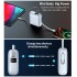 УМБ Choetech 10000mAh 35W PD3.0 USB-C In/Out, with buid-in type-C cabel голуба