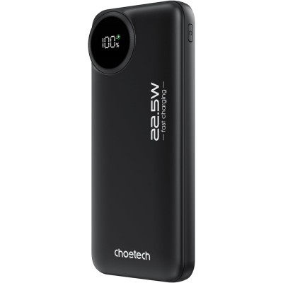 УМБ Choetech 10000mAh 22,5W PD 2xUSB-A, USB-C чорна