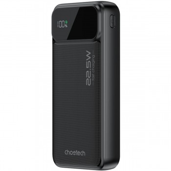 УМБ Choetech 20000mAh 22.5W PD,QC3.0 2USB-A+USB-C In/Out Black