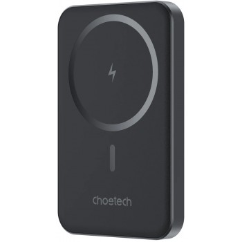 УМБ Choetech Magnetic Wireless 5000mAh 20W PD Qi-15W USB-C In/Out, тонкий, Black
