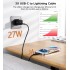Дата кабель USB-C to Lightning 1.0m PD27W black Choetech (XCL-1030-BK)