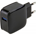 Зарядний пристрій 1xUSB 18W QС3.0, чорний (B00138)